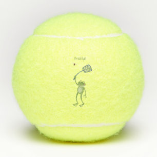Funny green frog swatfly Cartoon Tennisbälle