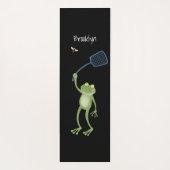 Funny green frog swatfly Cartoon Yogamatte (Rückseite)