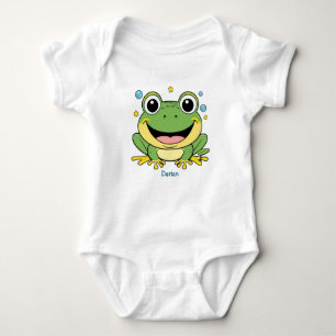 Funny Green Frog tierischer Wildtiere Cartoon Gebu Baby Strampler