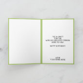 Funny Green Frog Toad Cool Tante Happy Birthday Dankeskarte (Innenseite)