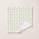 Funny green froster pattern boys name badhandtuch set (Waschlappen)