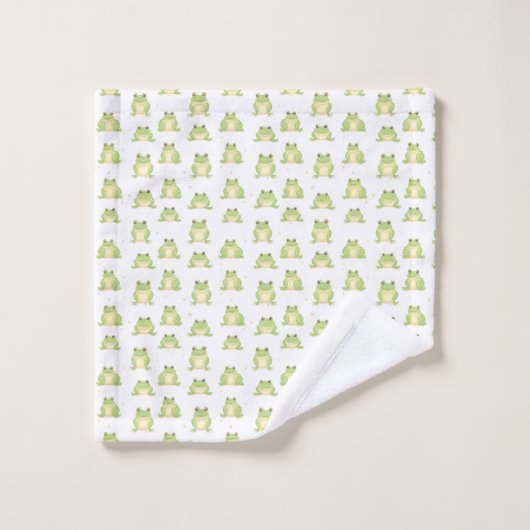Funny green froster pattern boys name badhandtuch set (Waschlappen)