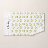 Funny green froster pattern boys name badhandtuch set (Handtuch)