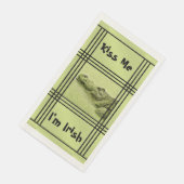 Funny Green Gator Foto - Kiss Me I'm Irish Serviette (Ecke)