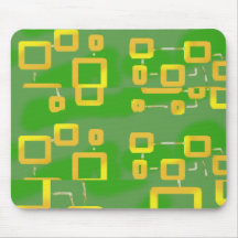 Funny Green Geometric Mousepad