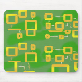 Funny Green Geometric Mousepad