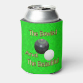 Funny Green Golden Lawn Bowls Bowled Design, Dosenkühler (Kanne Rückseite)