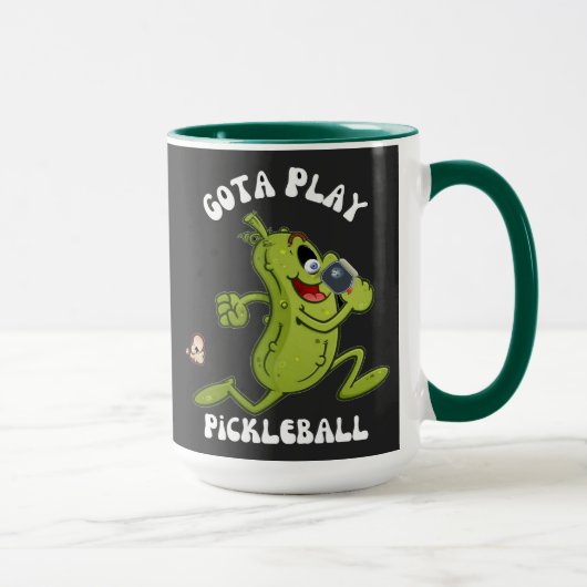 Funny Green Gota Play Pickleball Tasse (Rechts)