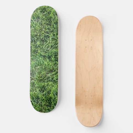 Funny Green Gras Textur Muster real Foto cool Skateboard (Vorderseite)