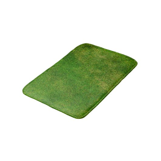 Funny Green Grass Bath Mat Badematte (Schrägansicht)