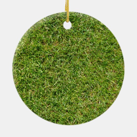 Funny Green Grass Rasen Keramik Ornament (Hinten)
