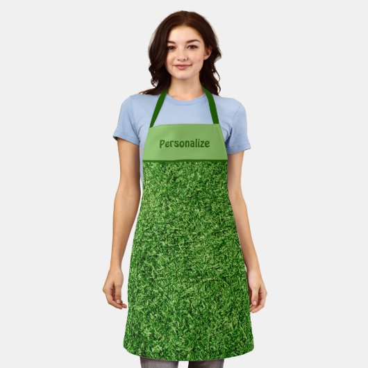 Funny Green Grass Rasen Schürze (Getragen)