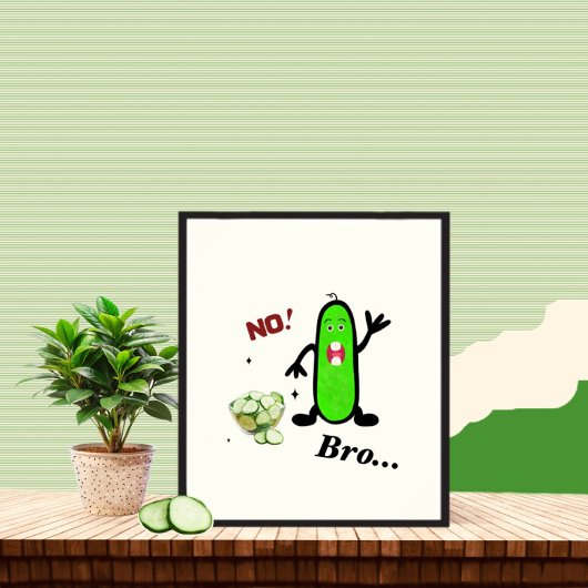 Funny Green Gurcumper Poster