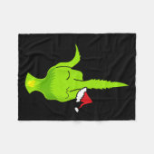 Funny Green Hand Middle Finger Xmas Santa Fleecedecke (Vorderseite (Horizontal))