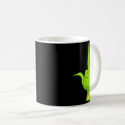 Funny Green Hand Middle Finger Xmas Santa Kaffeetasse (VorderseiteRechts)