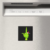 Funny Green Hand Middle Finger Xmas Santa Magnet (In Situ (Geschirrspüler))