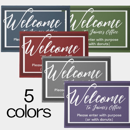 Funny Green Individuelle Name Office Workplace Doo Fußmatte