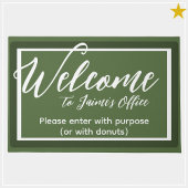 Funny Green Individuelle Name Office Workplace Doo Fußmatte