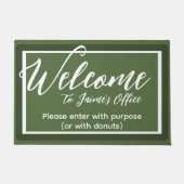 Funny Green Individuelle Name Office Workplace Doo Fußmatte (Vorderseite)