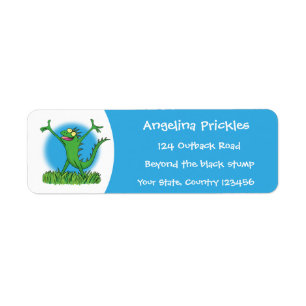 Funny green lächelnd animierte Eidechse