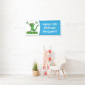 Funny green lächelnd animierte Eidechse Banner (Insitu)