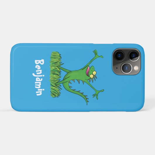 Funny green lächelnd animierte Eidechse Case-Mate iPhone Hülle (Rückseite (Horizontal))