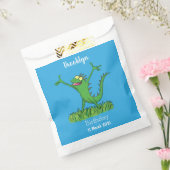 Funny green lächelnd animierte Eidechse Geschenktütchen (Versiegelt)