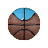 Funny green lächelnd animierte Eidechse Mini Basketball (Rechts)
