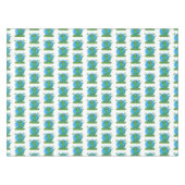 Funny green lächelnd animierte Eidechse Tischdecke (Vorderseite (Horizontal))