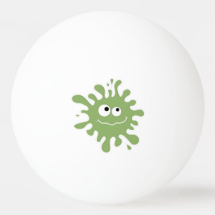 Funny Green Monster Color Blocks Gesicht Tischtennisball
