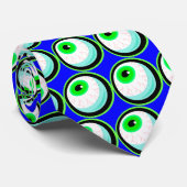 Funny Green Monster Eyeball Krawatte (Gerollt)