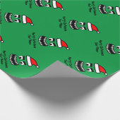 Funny Green Monster Kind Weihnachtsverpackung Papi Geschenkpapier (Ecke)