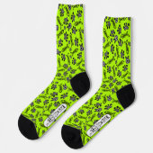 Funny Green Niedlich Kawaii Cat Lovers Socken (Linkes Detail)