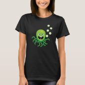 Funny Green Octopi T-Shirt (Vorderseite)