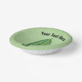 Funny Green Pickle mit überraschendem Gesicht auf  Pappteller (Gewinkelt)