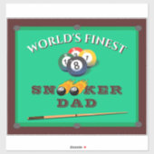 Funny Green Pool Table Snooker Dad Father's Day Aufkleber (Blatt)