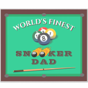 Funny Green Pool Table Snooker Dad Father's Day Aufkleber