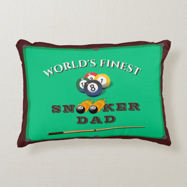 Funny Green Pool Table Snooker Dad Father's Day Dekokissen (Vorderseite)