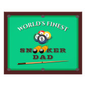 Funny Green Pool Table Snooker Dad Father's Day Fotodruck (Vorne)