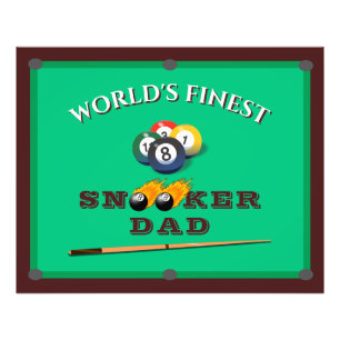 Funny Green Pool Table Snooker Dad Father's Day Fotodruck