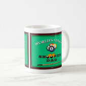 Funny Green Pool Table Snooker Dad Father's Day Kaffeetasse (VorderseiteRechts)