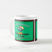 Funny Green Pool Table Snooker Dad Father's Day Kaffeetasse (Vorderseite Links)