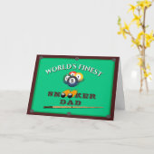 Funny Green Pool Table Snooker Dad Father's Day Karte (Gelbe Blume)
