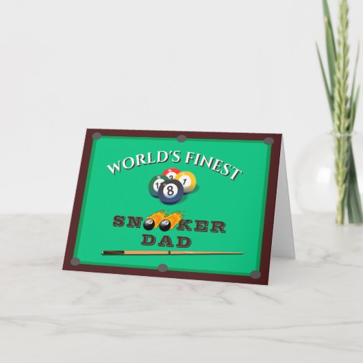 Funny Green Pool Table Snooker Dad Father's Day Karte (Vorderseite)