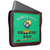 Funny Green Pool Table Snooker Dad Father's Day Laptopschutzhülle (Vorne Rechts)