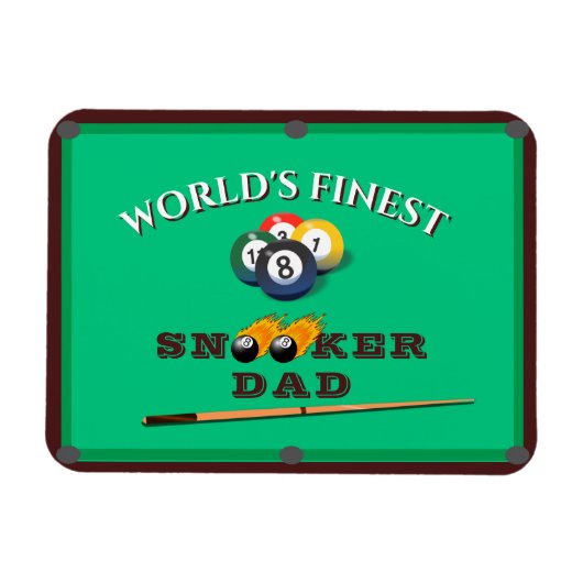 Funny Green Pool Table Snooker Dad Father's Day Magnet (Horizontal)