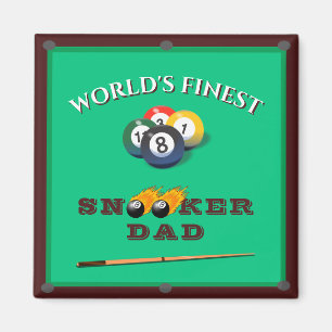 Funny Green Pool Table Snooker Dad Father's Day Magnet
