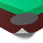Funny Green Pool Table Snooker Dad Father's Day Poster (Ecke)