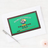 Funny Green Pool Table Snooker Dad Father's Day Rechteckiger Aufkleber (Umschlag)