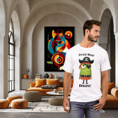 Funny Green Quirky Pirat Original Spaß Design T-Shirt